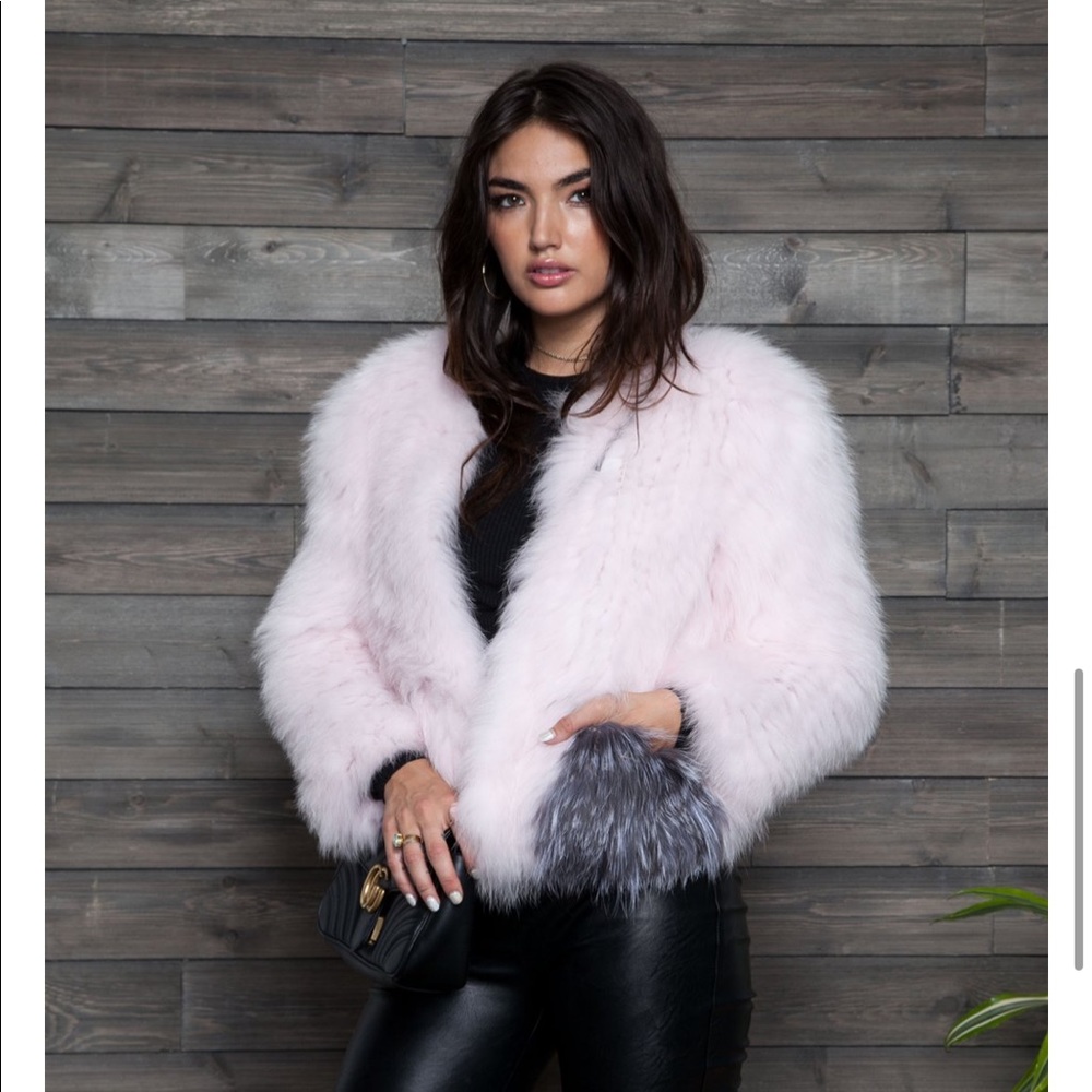 Furry pink jacket